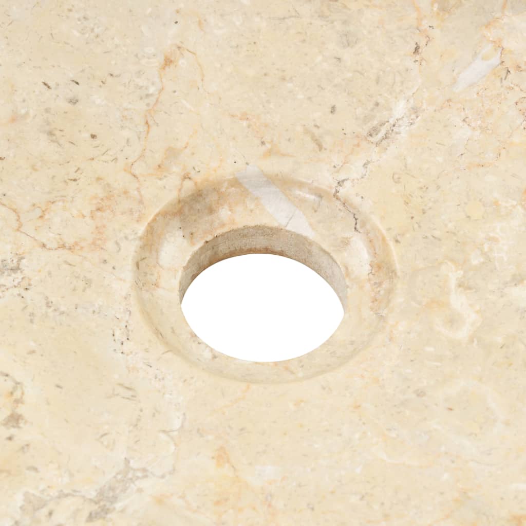 håndvask 40x12 cm marmor cremefarvet