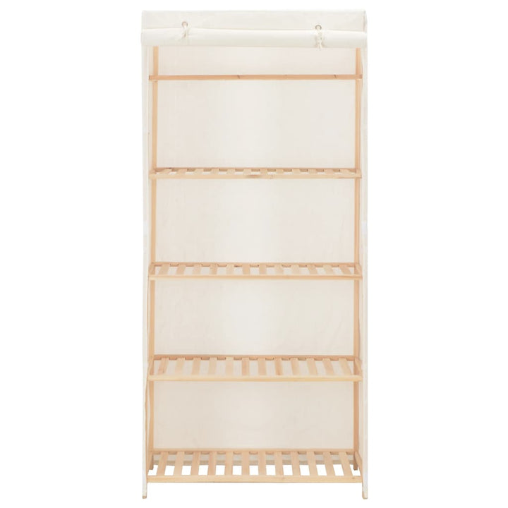 klædeskab 79x40x170 cm stof hvid