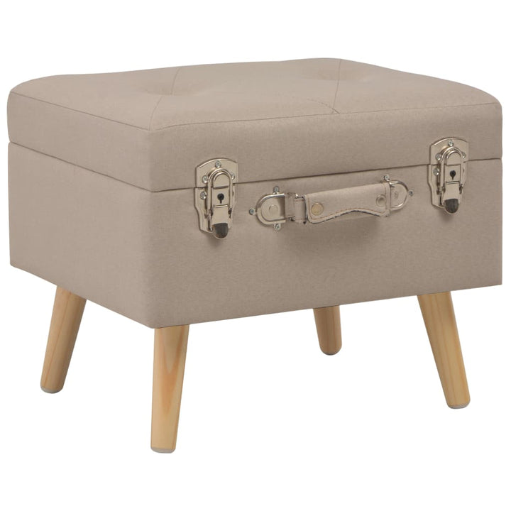 opbevaringstaburetter 3 stk. stof beige