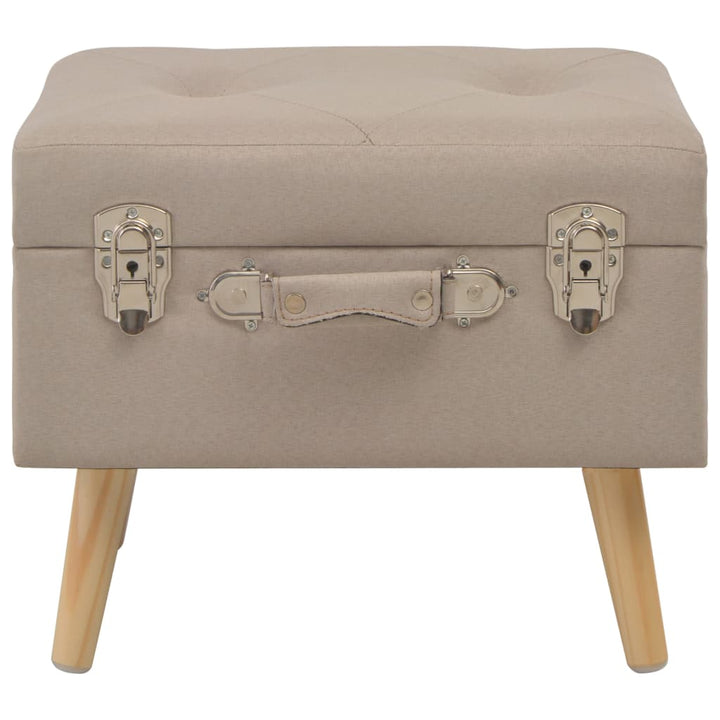 opbevaringstaburetter 3 stk. stof beige