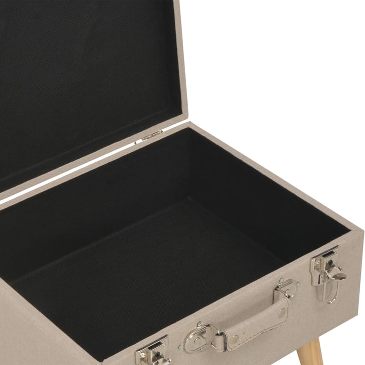 opbevaringstaburetter 3 stk. stof beige