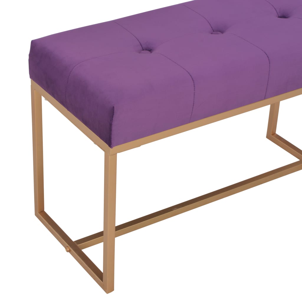 bænk i fløjl 80 cm lilla