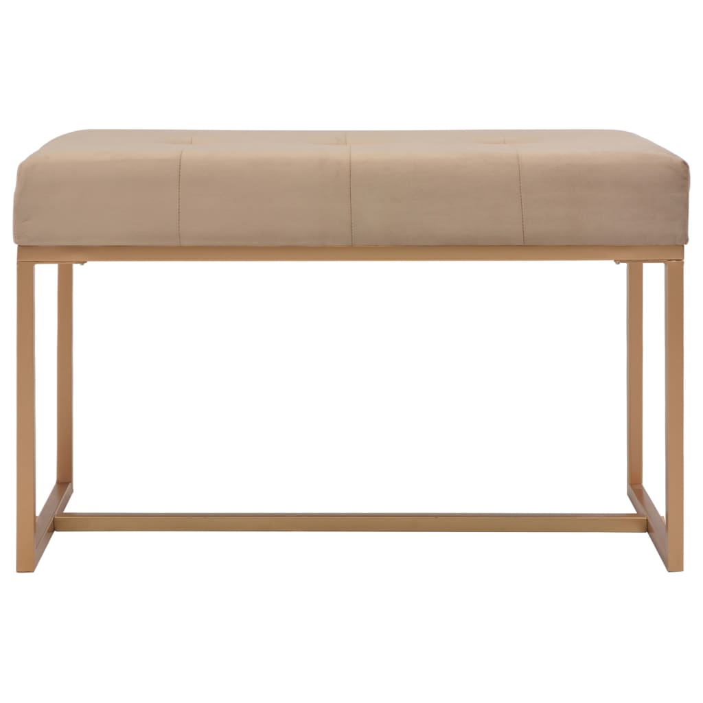 bænk i fløjl 80 cm beige