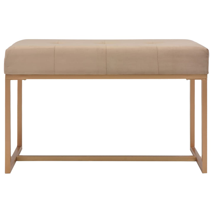 bænk i fløjl 80 cm beige