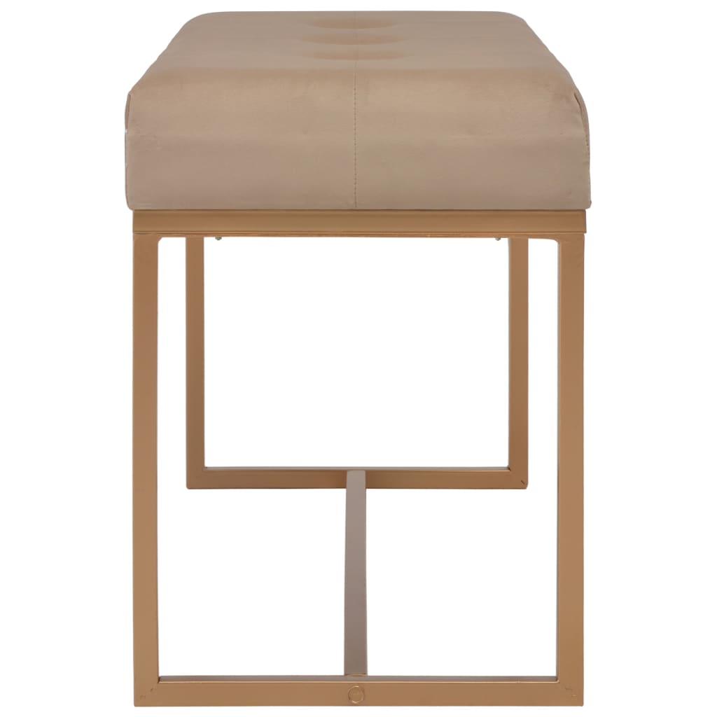 bænk i fløjl 80 cm beige