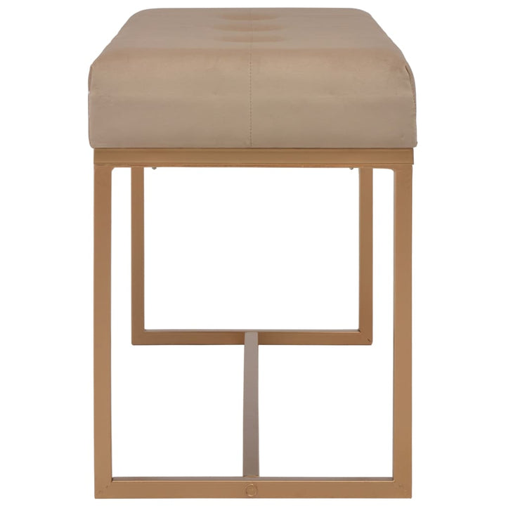 bænk i fløjl 80 cm beige