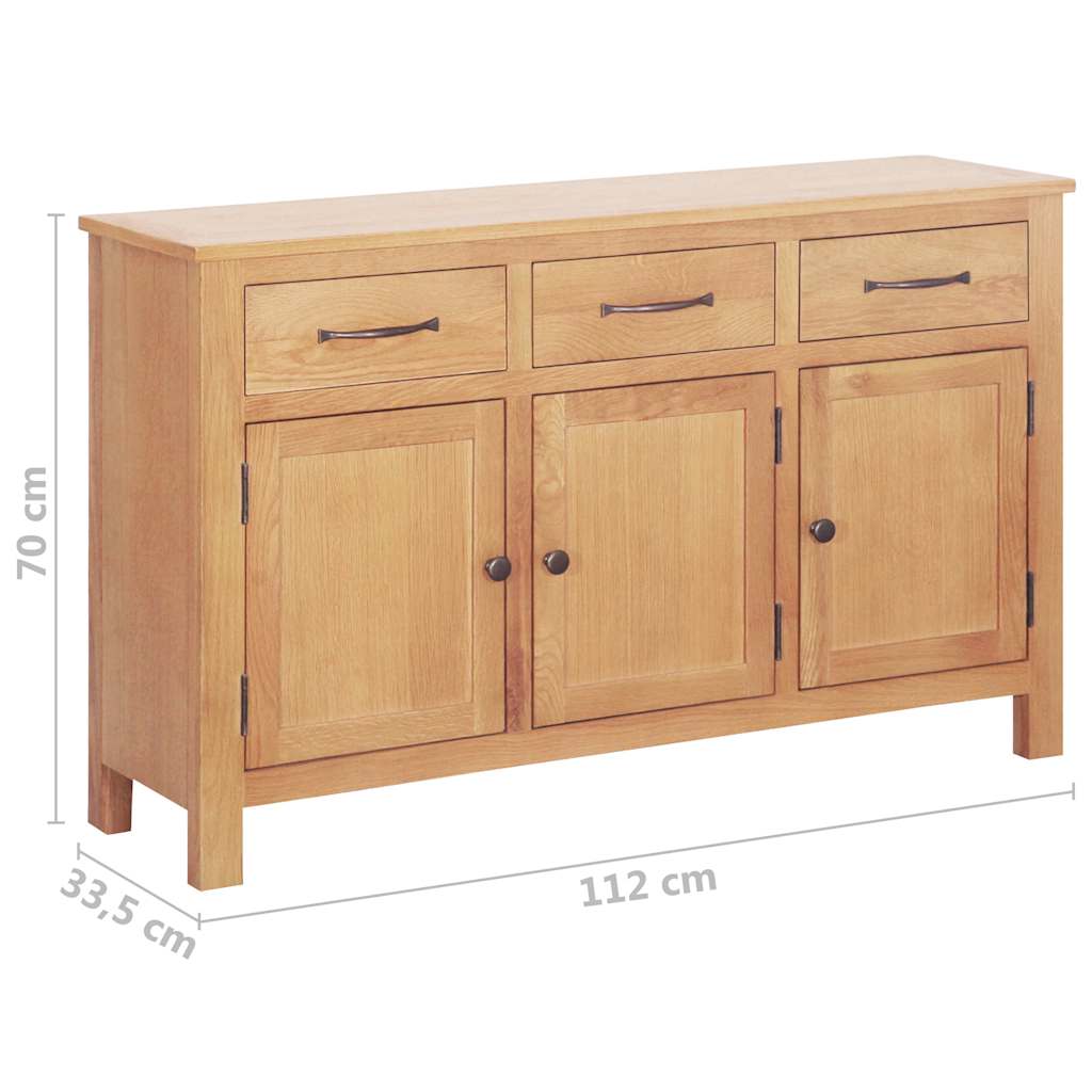 Sideboard Brun 112 x 33.5 x 70 cm Solid egetræ