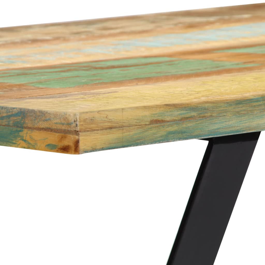bænk 110 cm massivt genbrugstræ