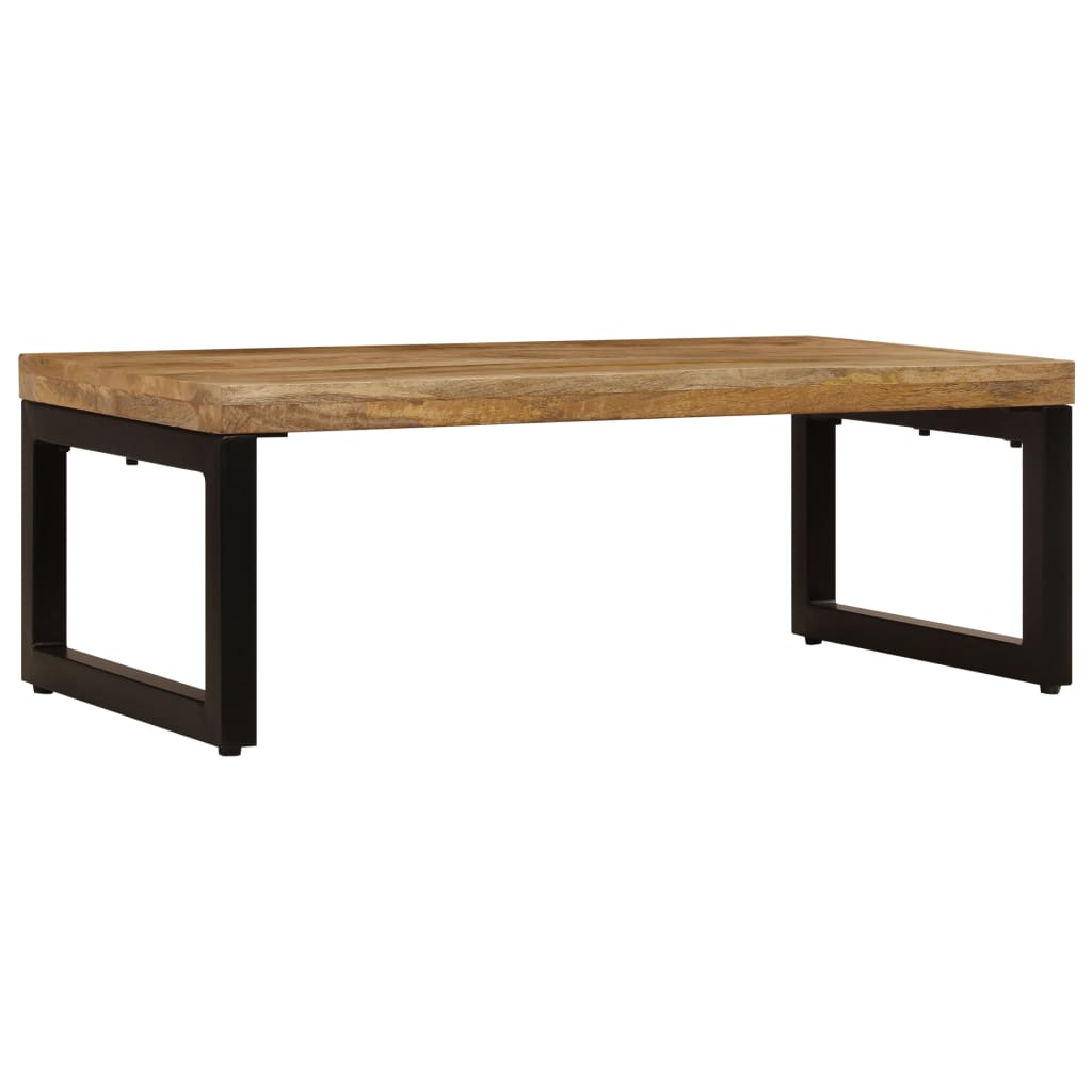 sofabord 100x50x35 cm massivt mangotræ og stål