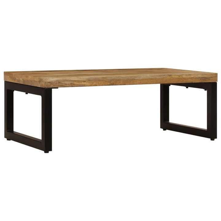 sofabord 100x50x35 cm massivt mangotræ og stål