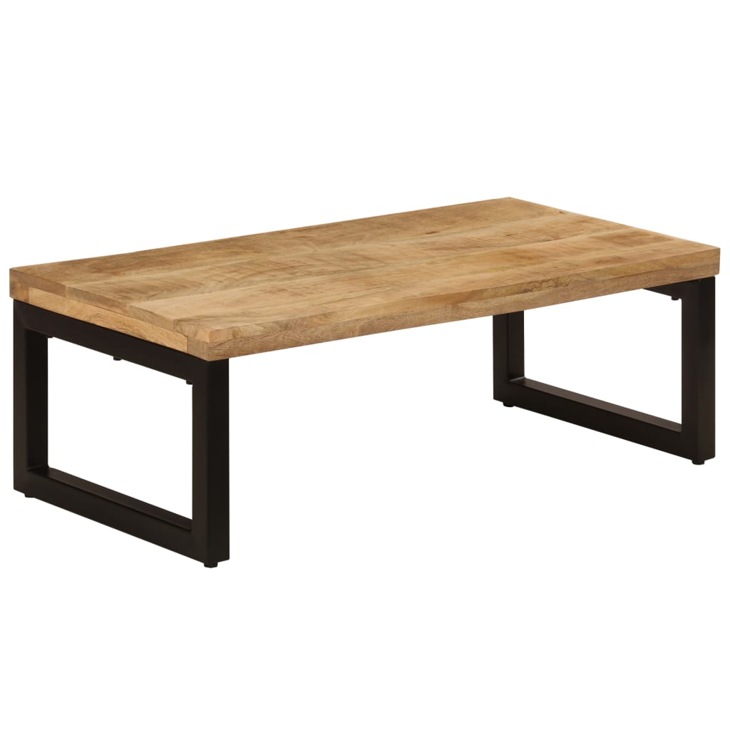 sofabord 100x50x35 cm massivt mangotræ og stål