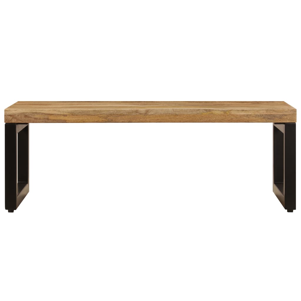 sofabord 100x50x35 cm massivt mangotræ og stål