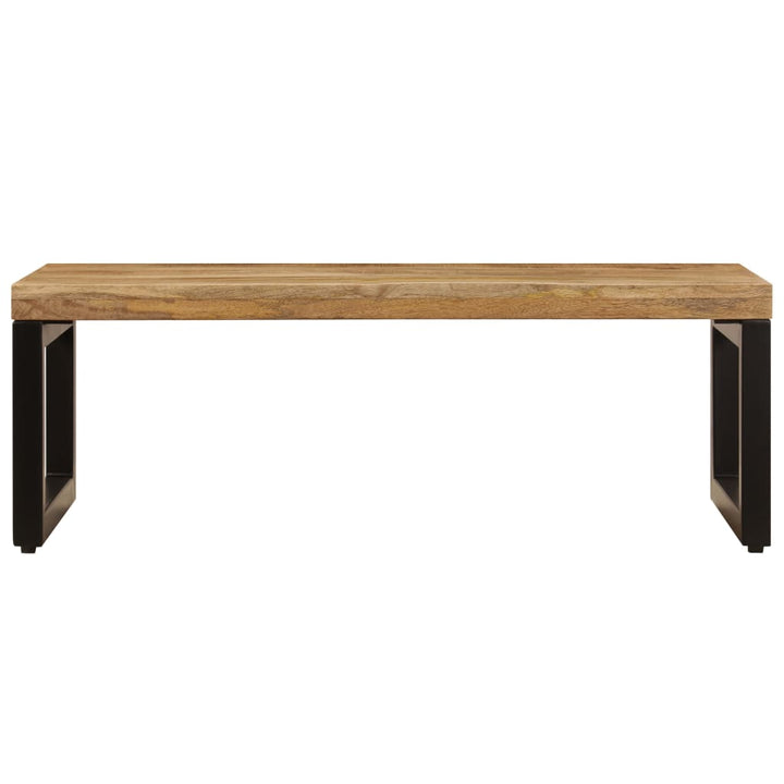 sofabord 100x50x35 cm massivt mangotræ og stål