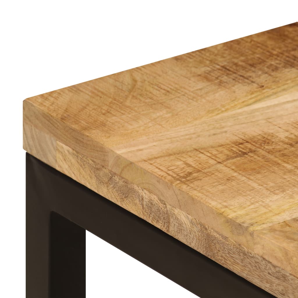 sofabord 100x50x35 cm massivt mangotræ og stål