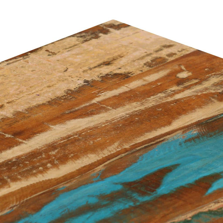 sofabord 100x50x35 cm massivt genbrugstræ og stål