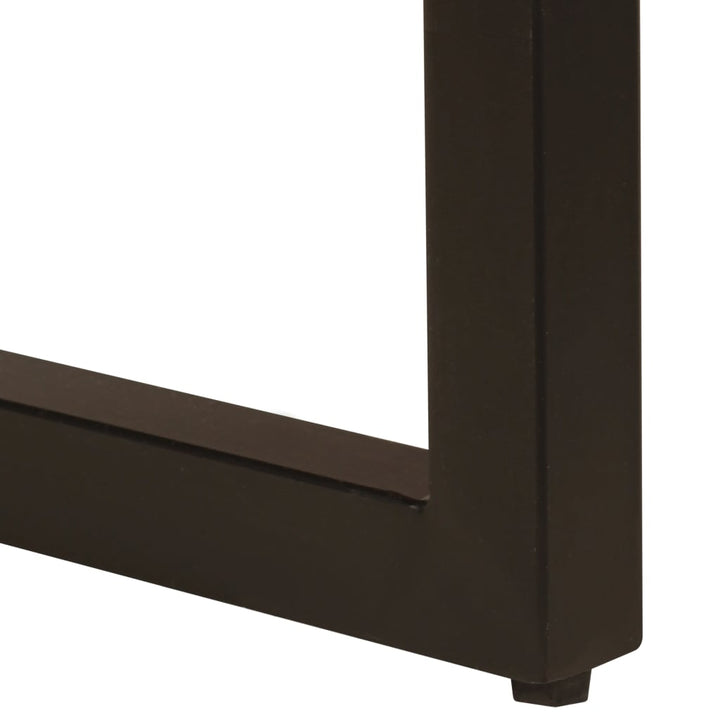 sofabord 100x50x35 cm massivt genbrugstræ og stål