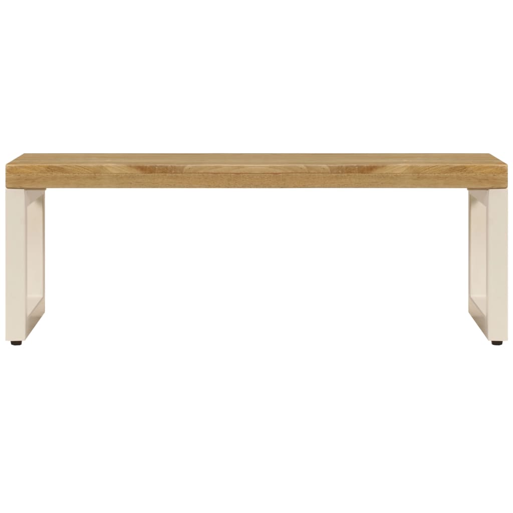 sofabord 100x50x35 cm massivt mangotræ og stål