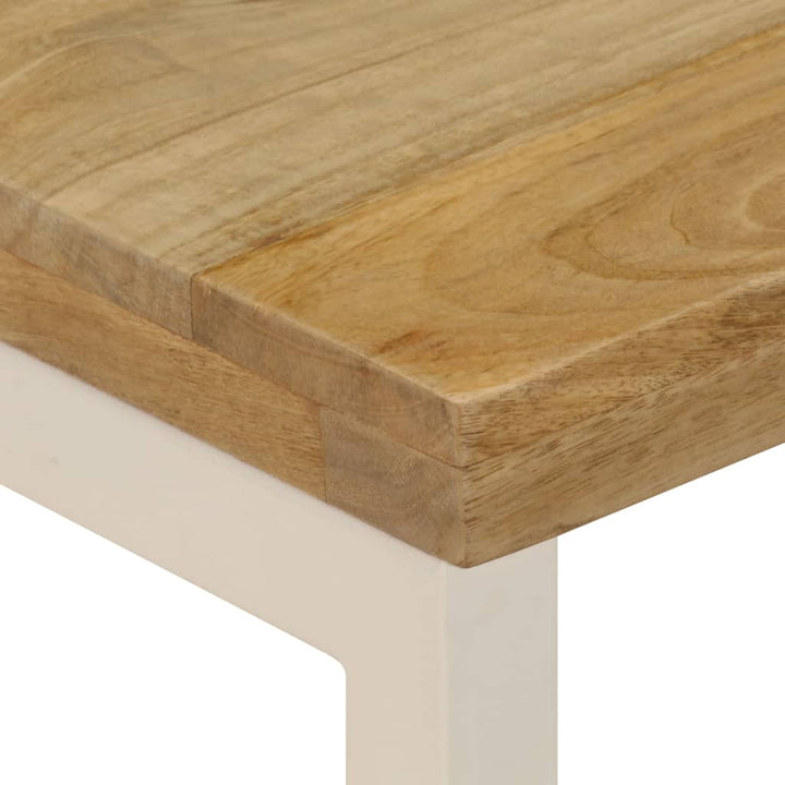 sofabord 100x50x35 cm massivt mangotræ og stål