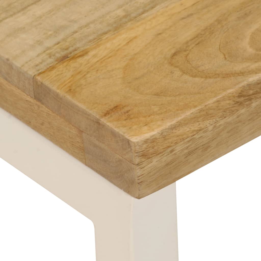 sofabord 100x50x35 cm massivt mangotræ og stål