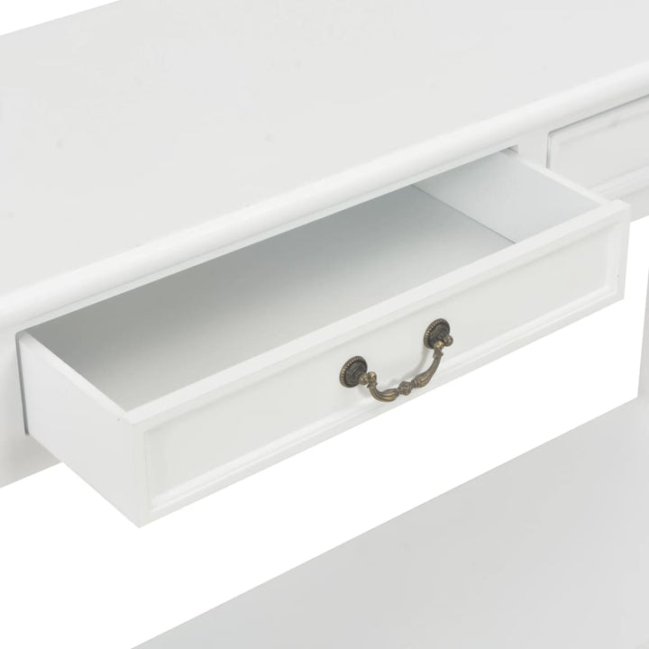 konsolbord 110 x 35 x 80 cm træ hvid
