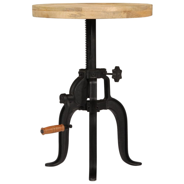 sidebord 45 x (45-62) cm massivt mangotræ og støbejern