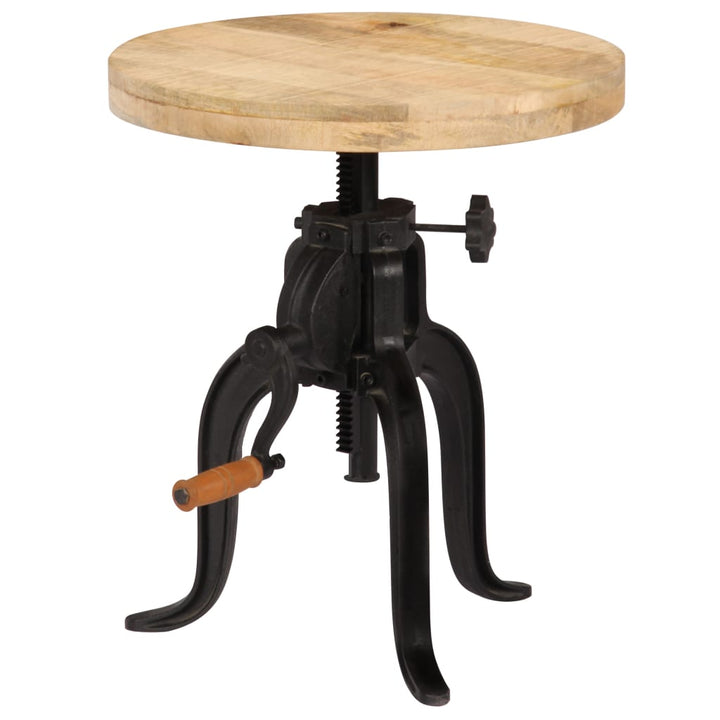 sidebord 45 x (45-62) cm massivt mangotræ og støbejern