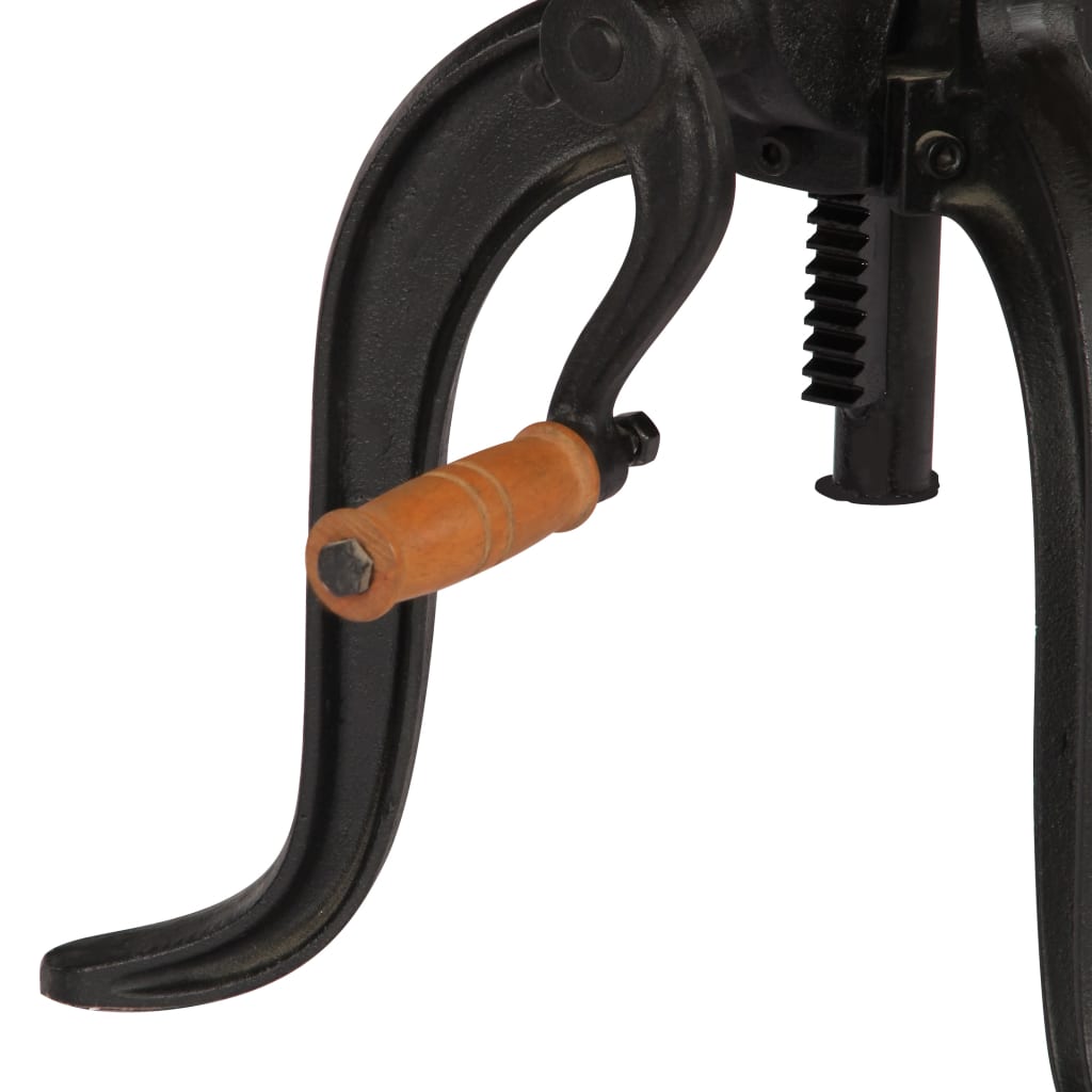 sidebord 45 x (45-62) cm massivt mangotræ og støbejern
