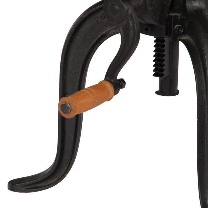 sidebord 45 x (45-62) cm massivt mangotræ og støbejern