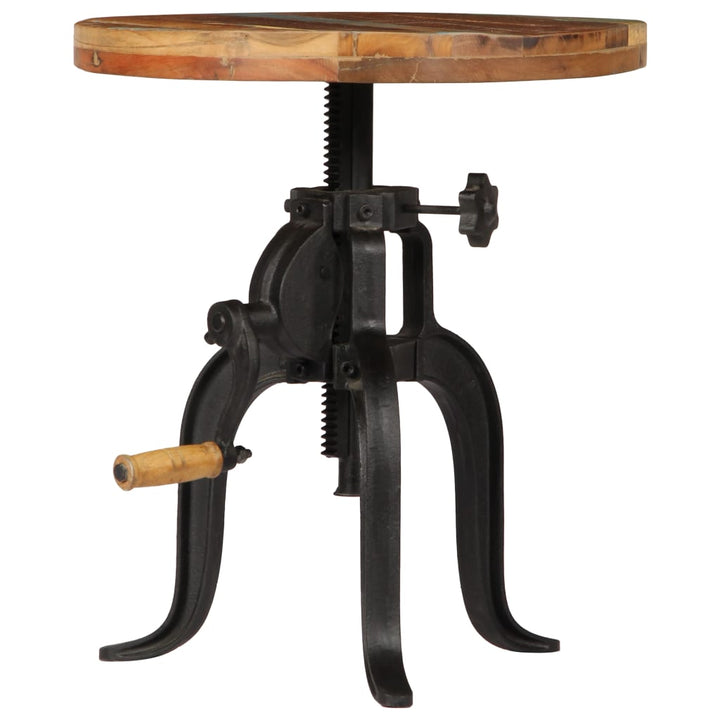 sidebord 45x(45-62) cm massivt genbrugstræ og støbejern