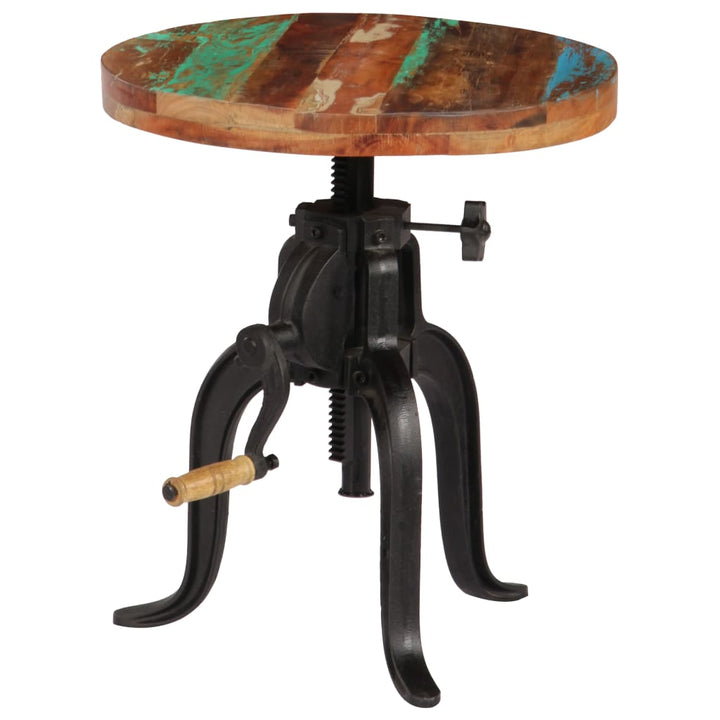 sidebord 45x(45-62) cm massivt genbrugstræ og støbejern