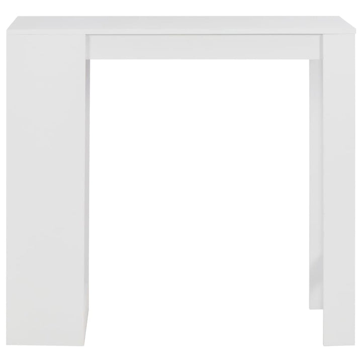 barbord med hylde 110x50x103 cm hvid