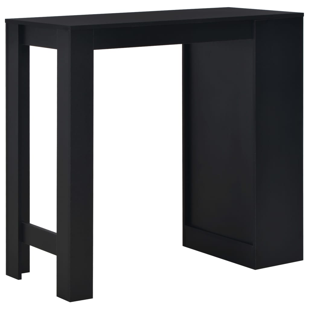 barbord med hylde sort 110 x 50 x 103 cm