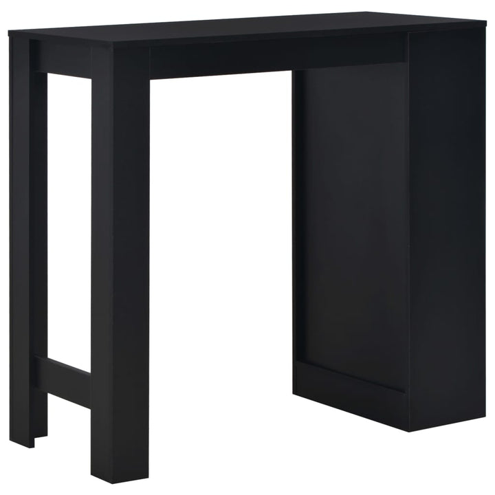 barbord med hylde sort 110 x 50 x 103 cm
