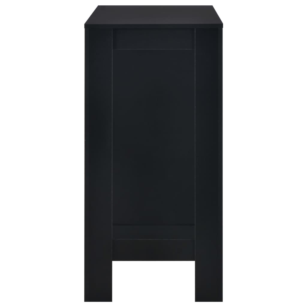 barbord med hylde sort 110 x 50 x 103 cm