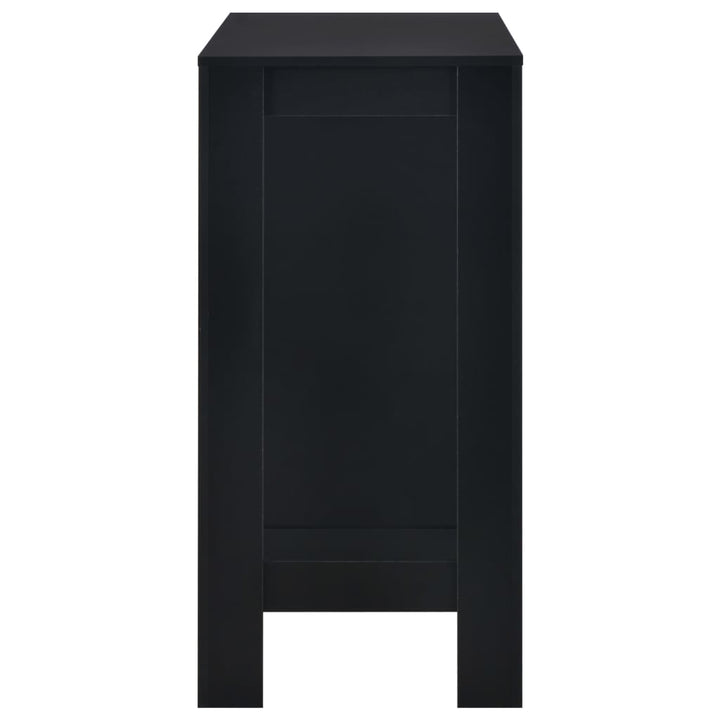 barbord med hylde sort 110 x 50 x 103 cm