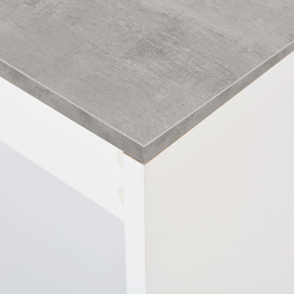 barbord med hylde 110x50x103 cm hvid