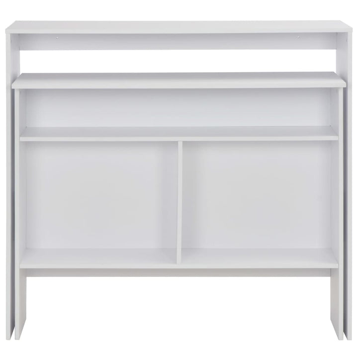 barbord med 2 bordplader 130x40x120 cm hvid