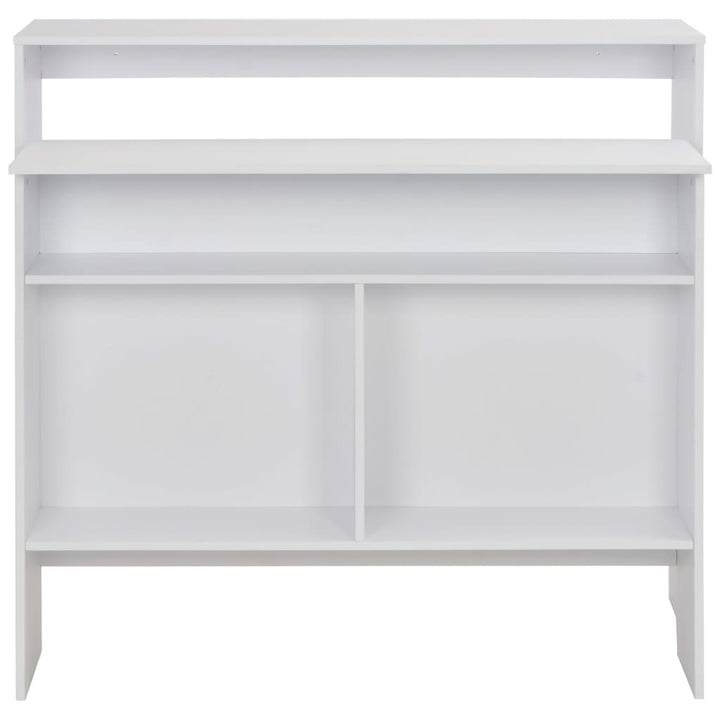 barbord med 2 bordplader 130x40x120 cm hvid
