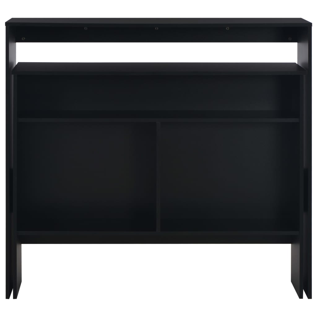 barbord med 2 bordplader 130x40x120 cm sort