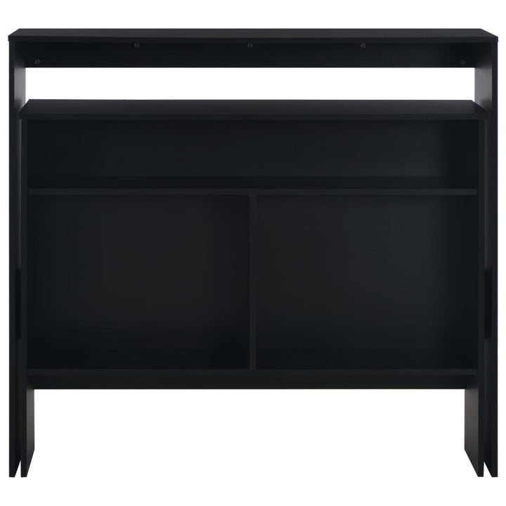barbord med 2 bordplader 130x40x120 cm sort