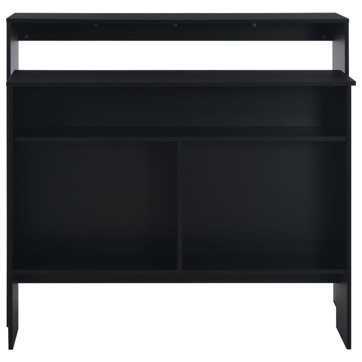 barbord med 2 bordplader 130x40x120 cm sort