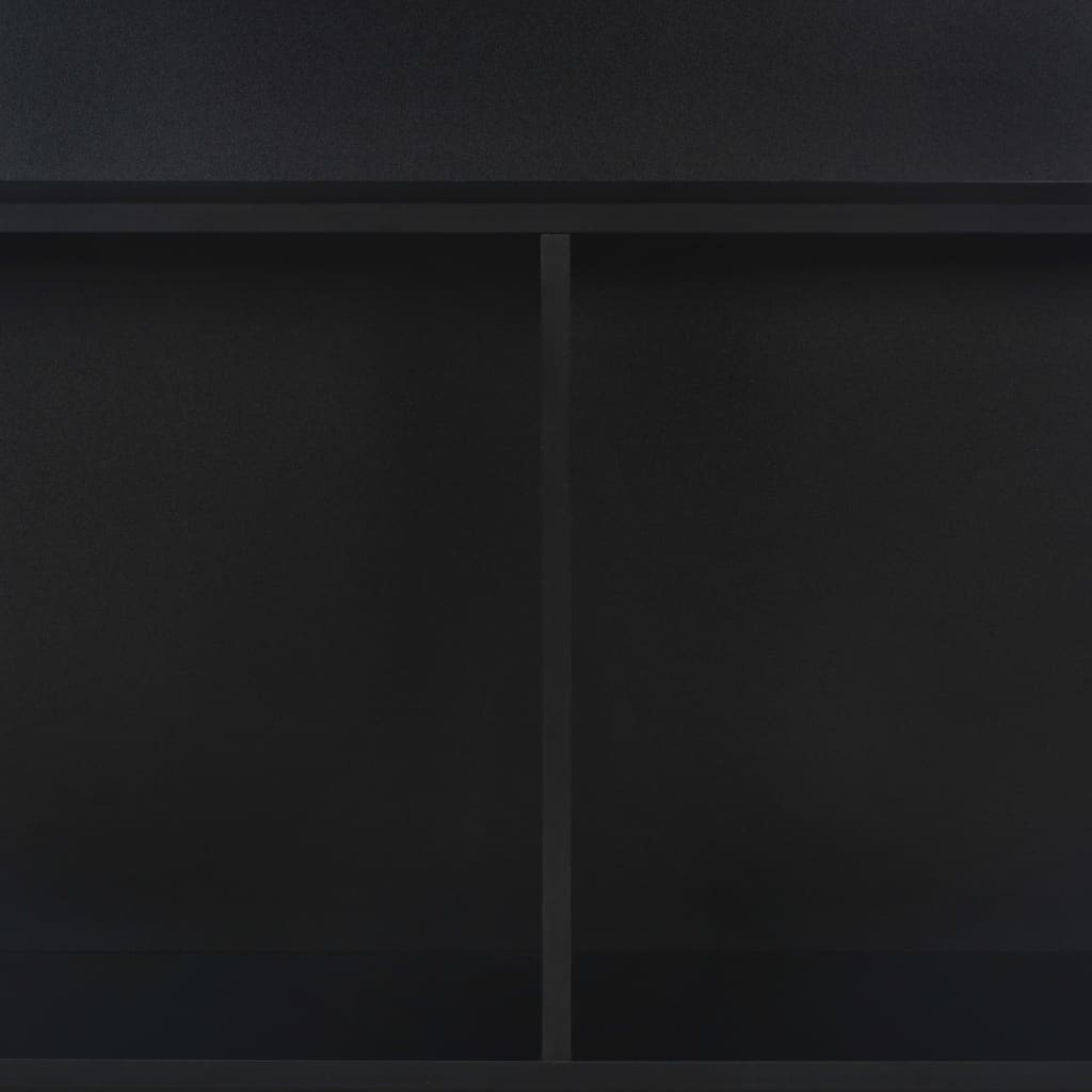 barbord med 2 bordplader 130x40x120 cm sort