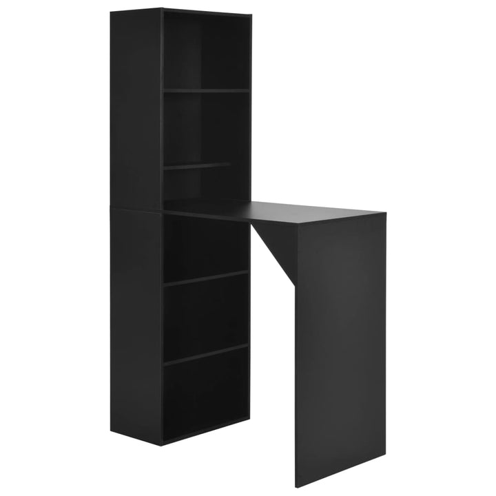 barbord med skab 115x59x200 cm sort