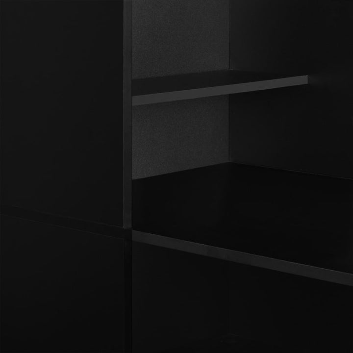 barbord med skab 115x59x200 cm sort