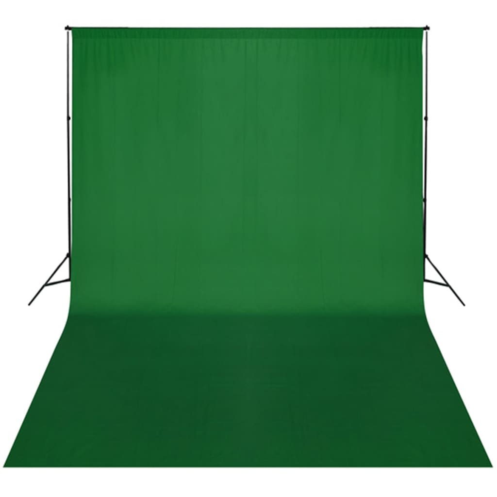 stativsystem til fotobaggrund 300 x 300 cm grøn