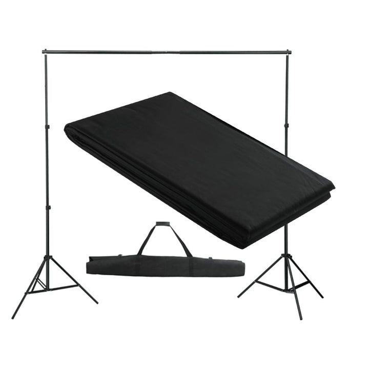 stativsystem til fotobaggrund 300 x 300 cm sort