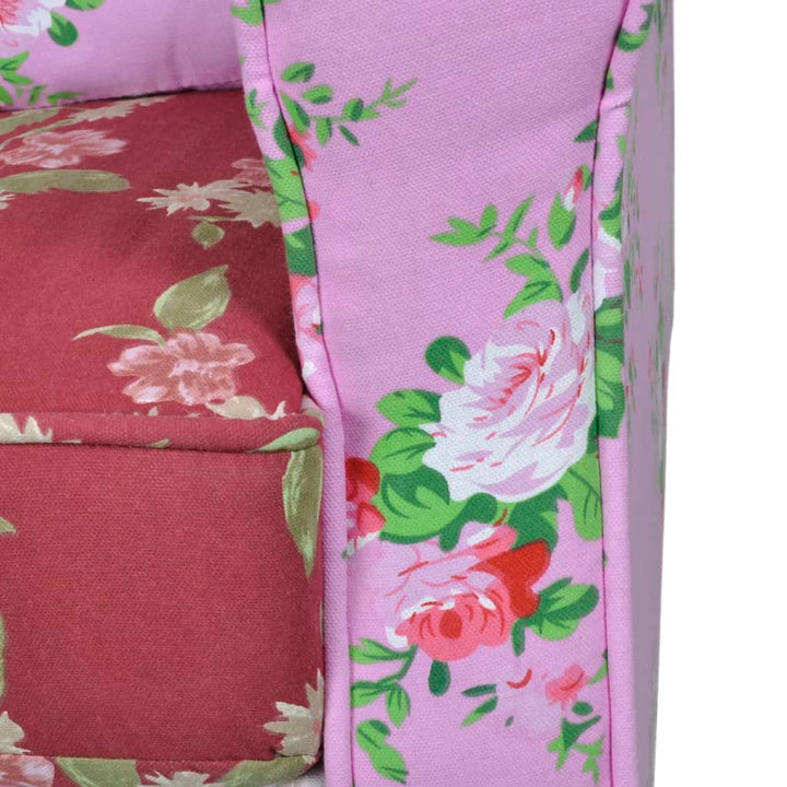 lænestol med patchworkdesign stof