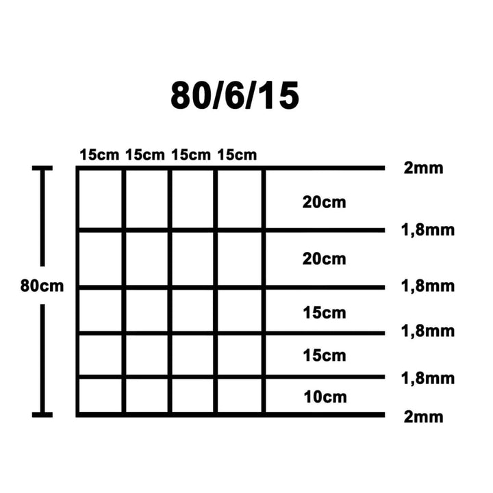 havehegn 50 m 80 cm galvaniseret stål