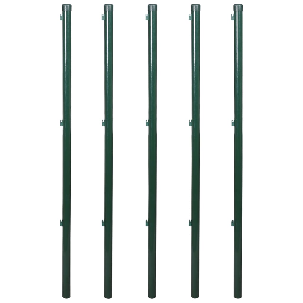 trådhegn med stolper og spyd 1,25x15 m stål