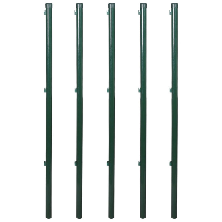 trådhegn med stolper og spyd 1,25x15 m stål